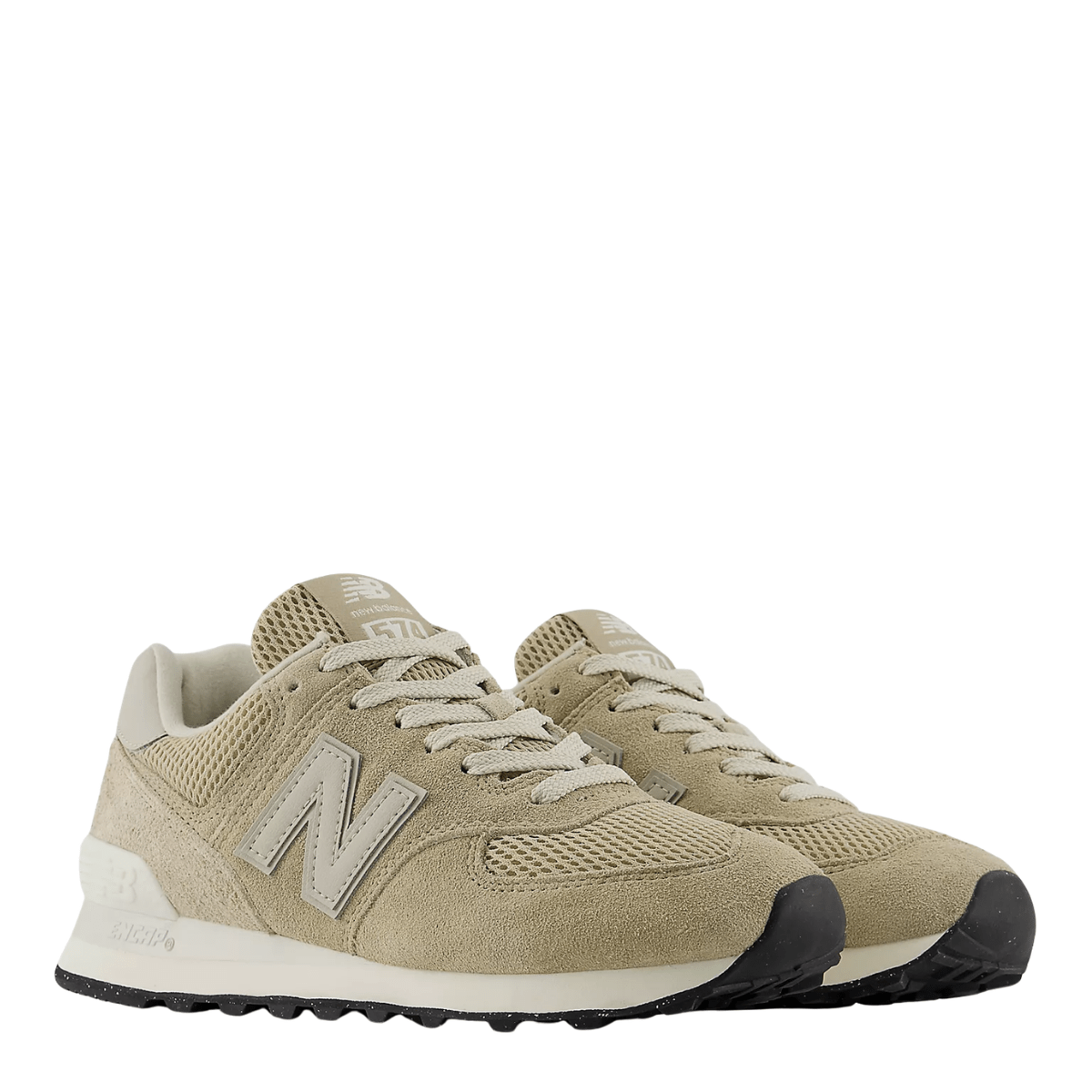 New Balance Women's 574 in Beige with NB White - Getoutside Shoes