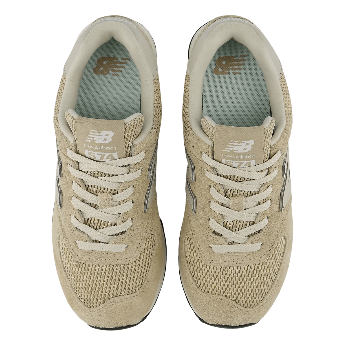 New Balance Women's 574 in Beige with NB White - Getoutside Shoes