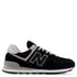 New Balance Women's 574v3 in Black with White (D Width)