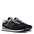 New Balance Women's 574v3 in Black with White (D Width)