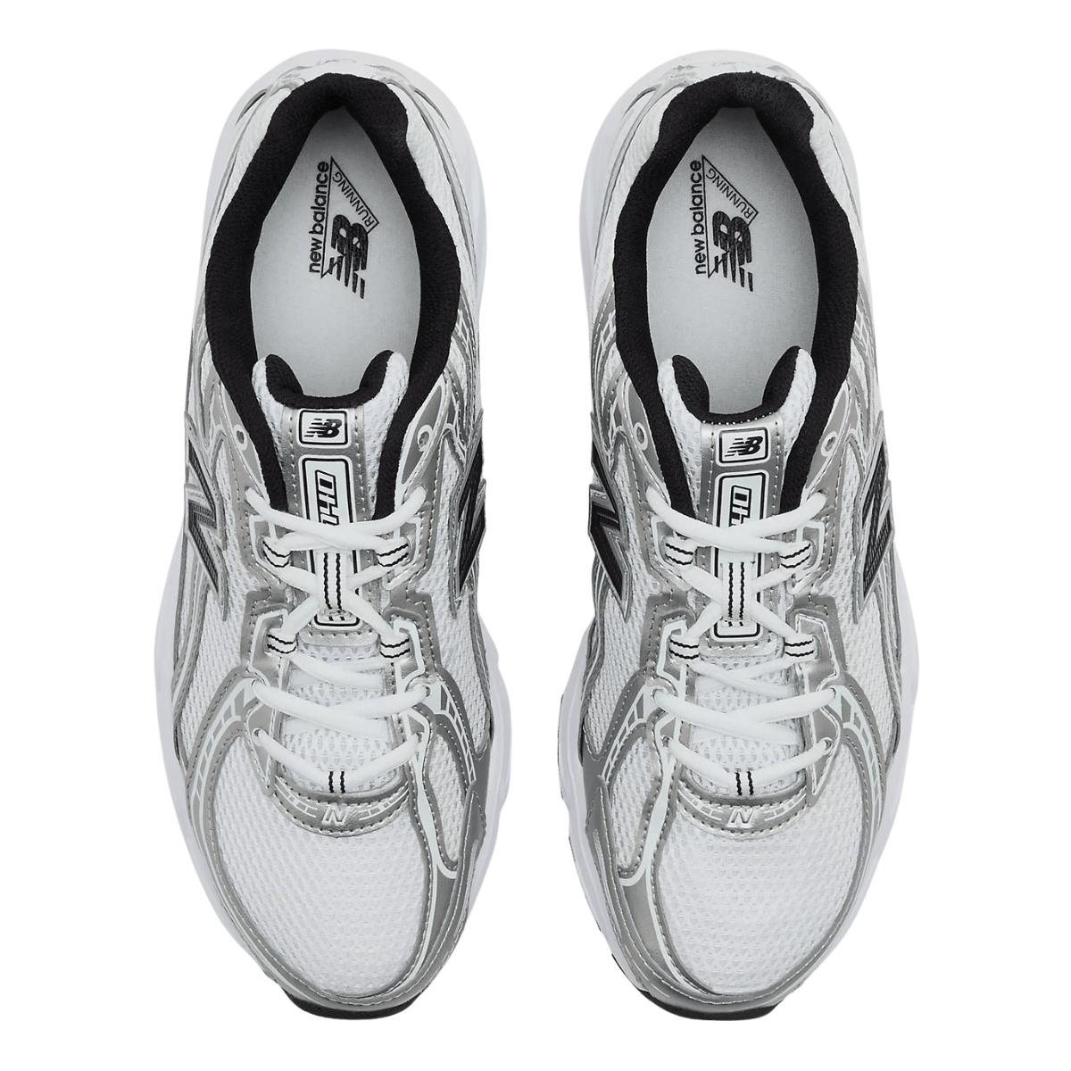 New Balance Women's 740 in White with Metallic Silver and Black - Getoutside Shoes