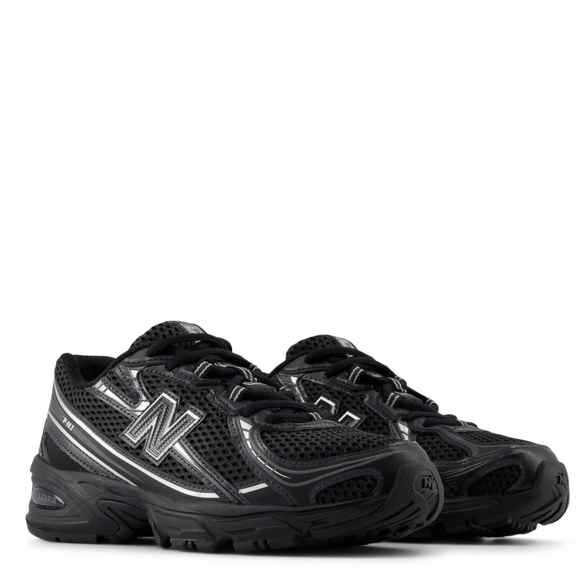 New Balance Youth 740 in Black with Silver Metallic - Getoutside Shoes