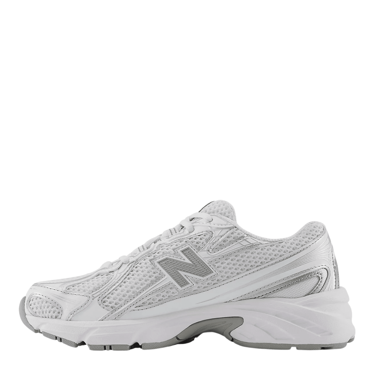 New Balance Youth 740 in White with Silver Metallic in Getoutside Shoes