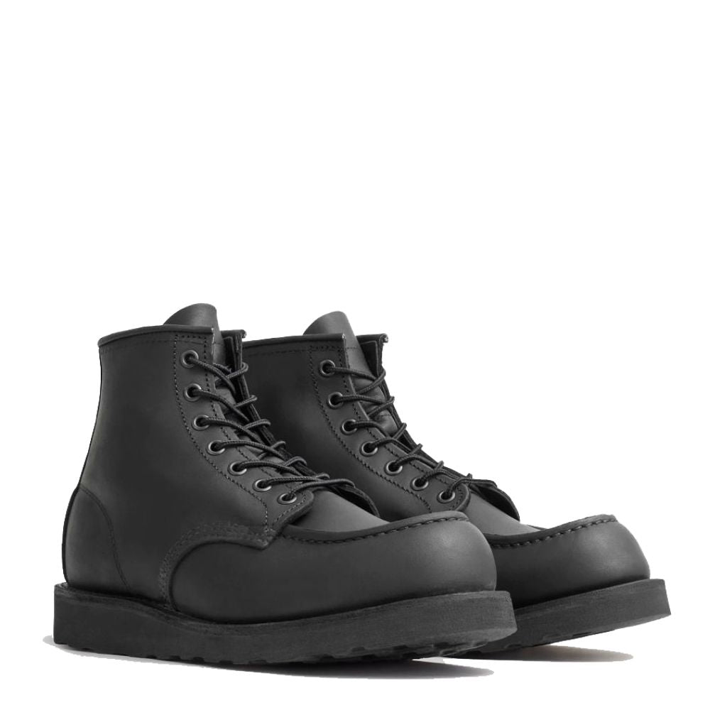 Red Wing Men's Classic 6 Inch Moc 8074 in Black Harness Leather