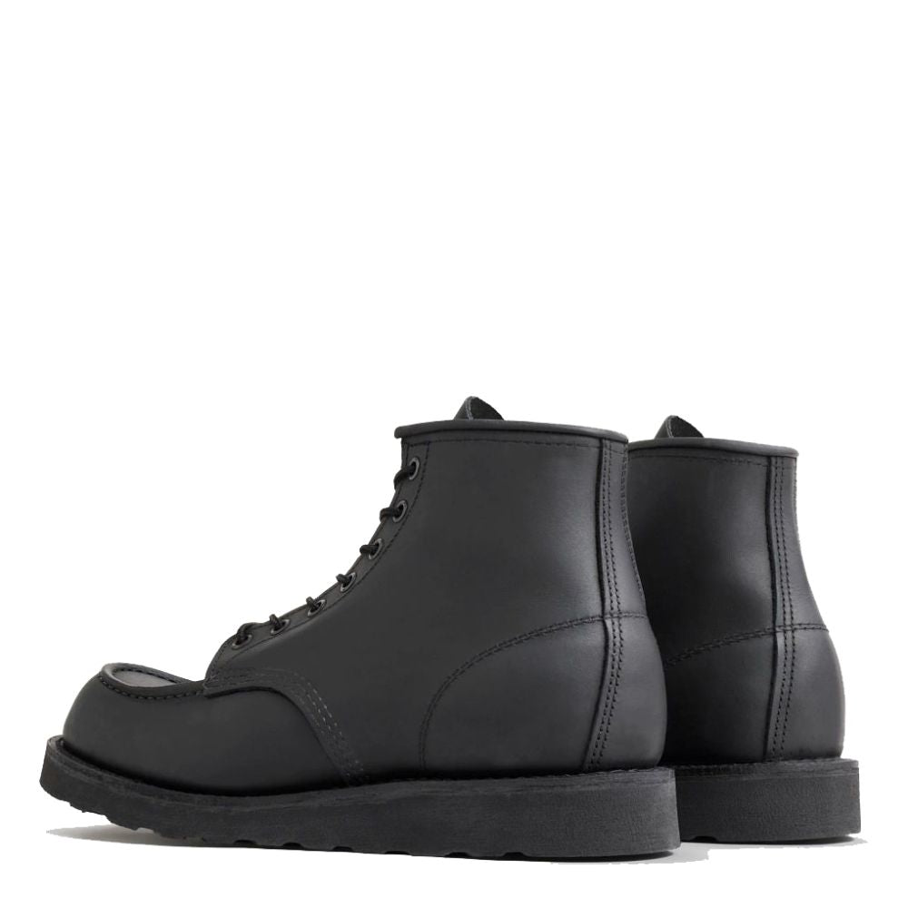 Red Wing Men's Classic 6 Inch Moc 8074 in Black Harness Leather