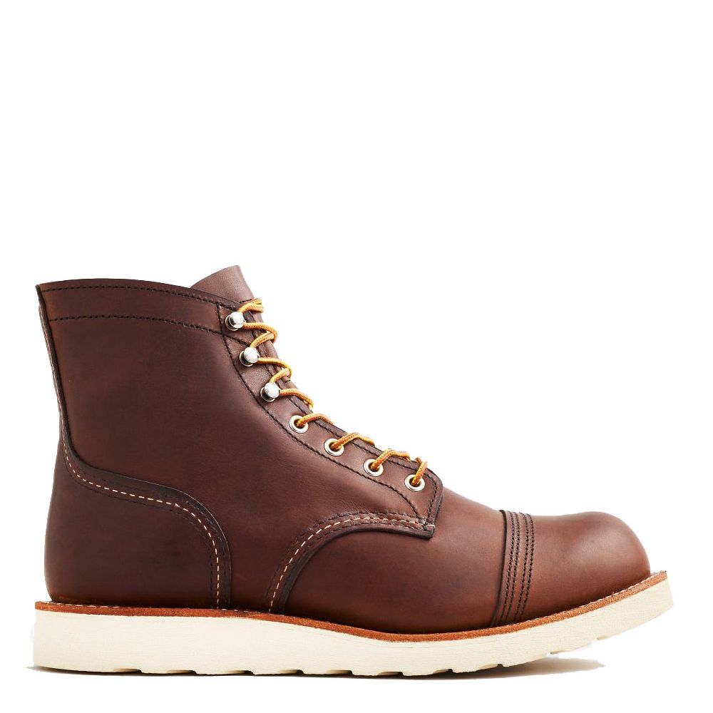 Red Wing Men's Iron Ranger Traction Tred 8088D in Amber Harness Leather