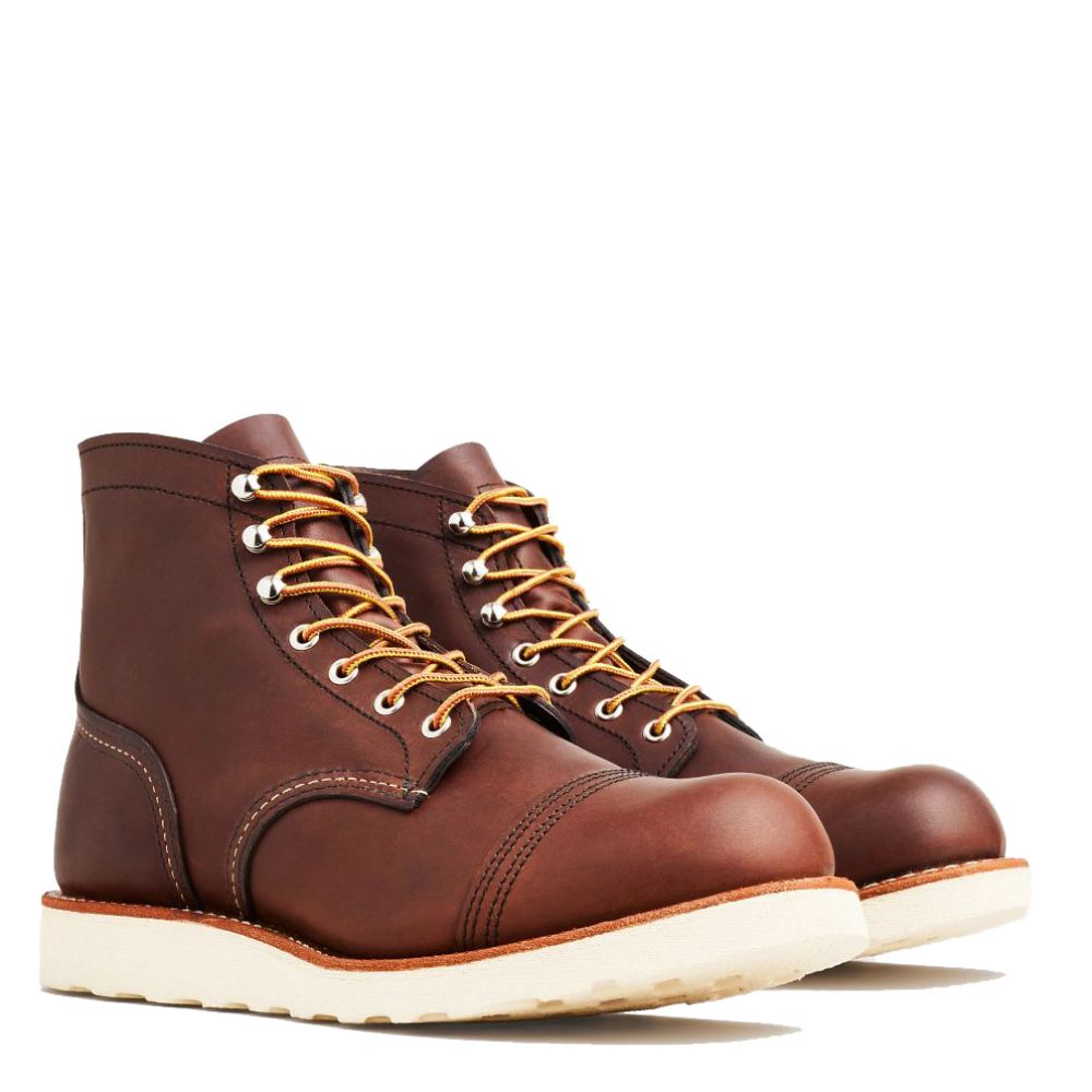 Red Wing Men's Iron Ranger Traction Tred 8088D in Amber Harness Leather