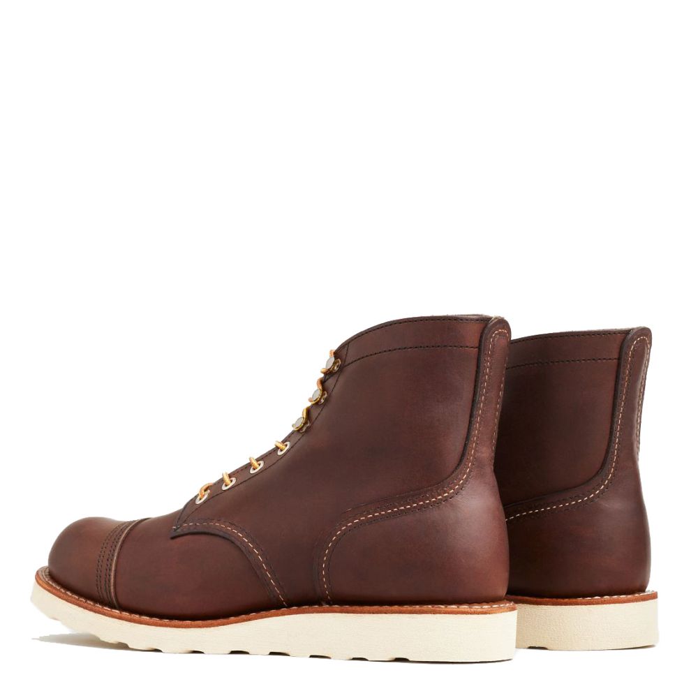 Red Wing Men's Iron Ranger Traction Tred 8088D in Amber Harness Leather