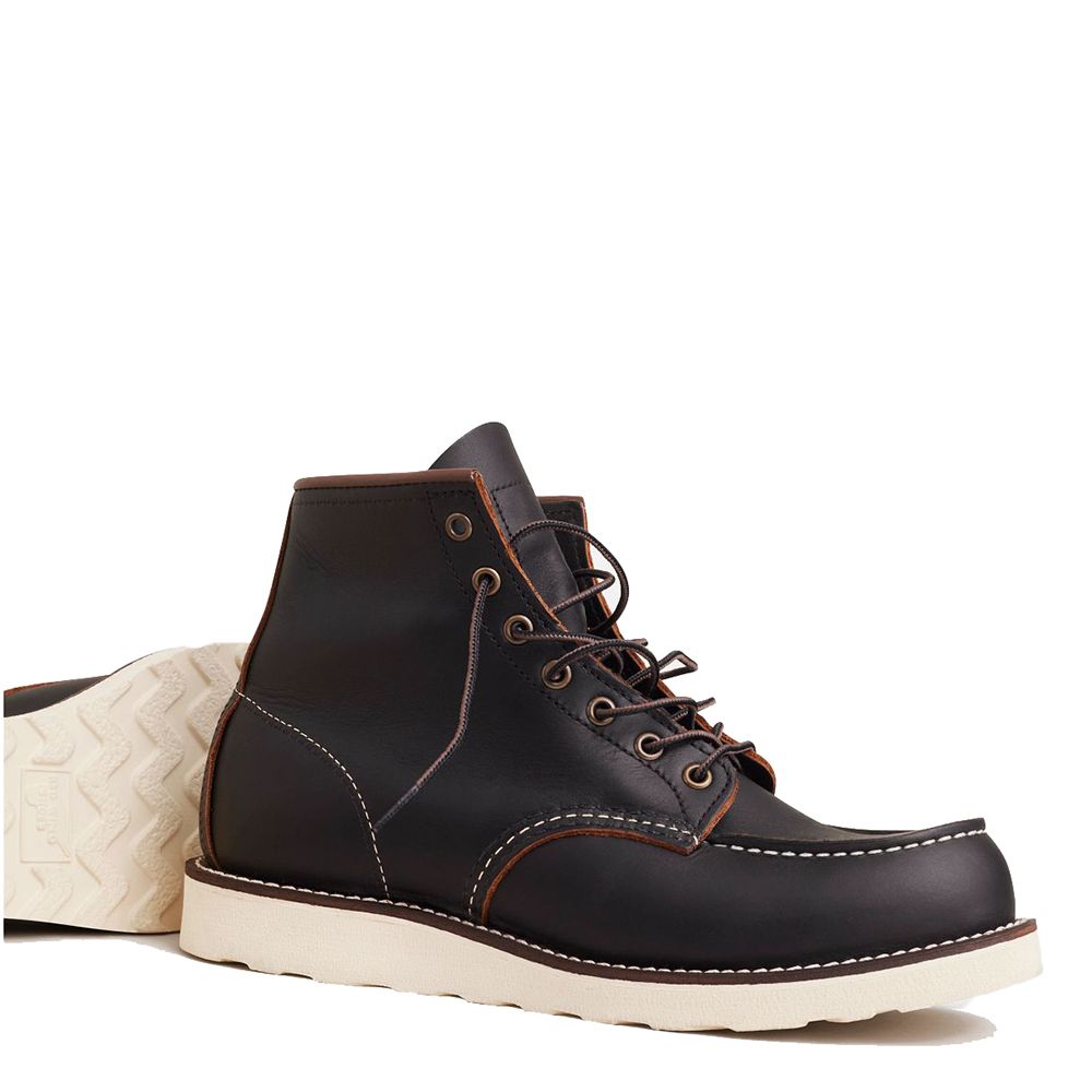 Red Wing Men's Classic 6 Inch Moc 8849 in Black Prairie (D Width)