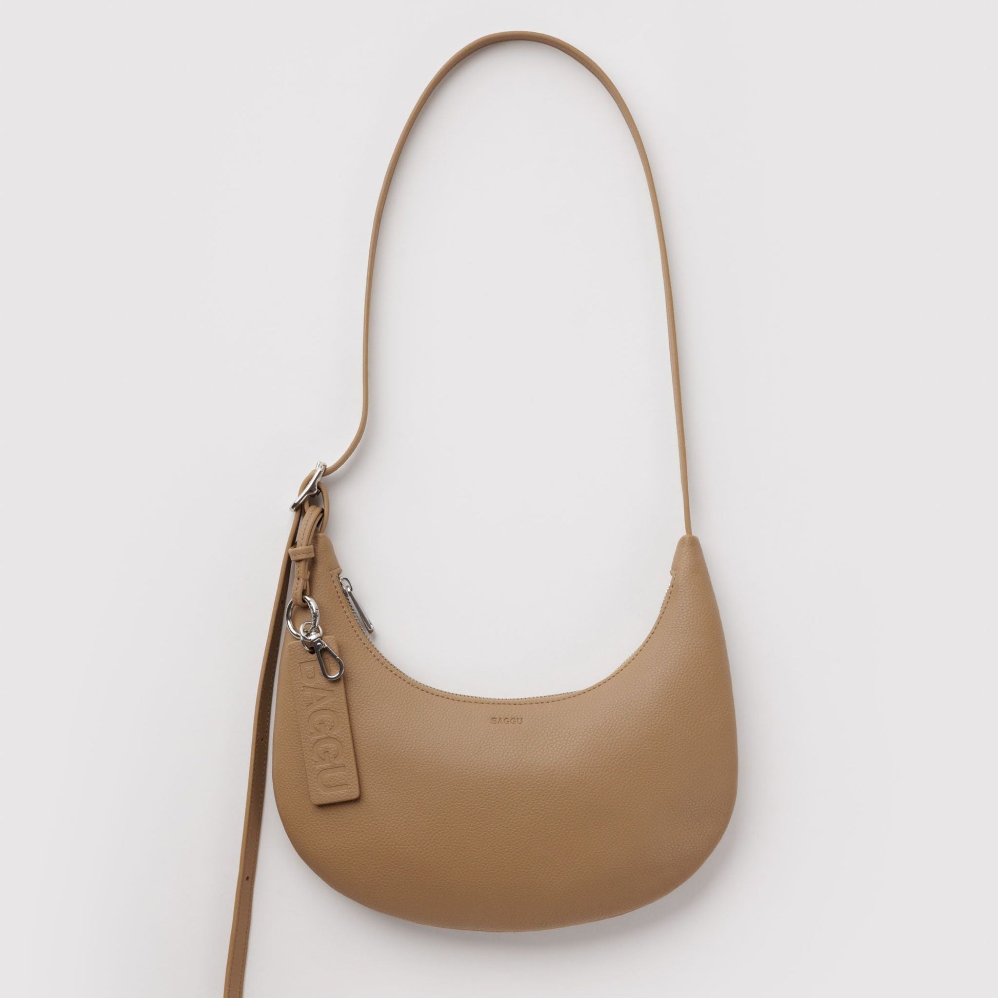 Baggu Small Recycled Leather Flat Crescent
