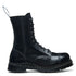 Solovair 10 Eye Steel Toe Capped Derby Boot in Black Hi-Shine - Getoutside Shoes