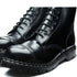 Solovair 6 Eye Steel Toe Capped Derby Boot in Black Hi-Shine - Getoutside Shoes