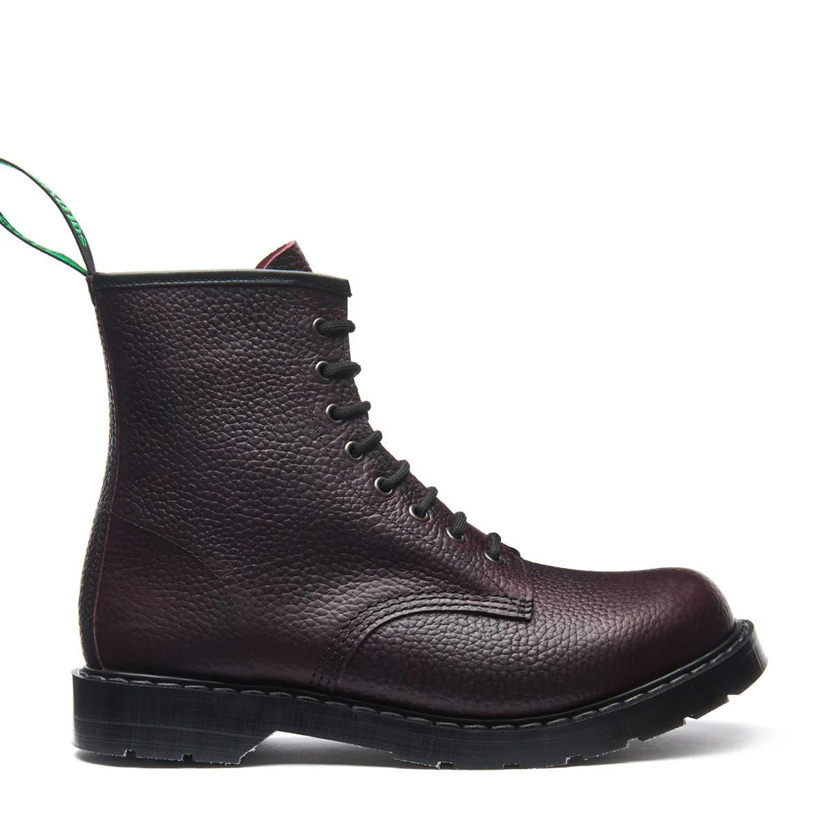 Solovair 8 Eye Derby Boot in Burgundy Gaucho Grain - Getoutside Shoes