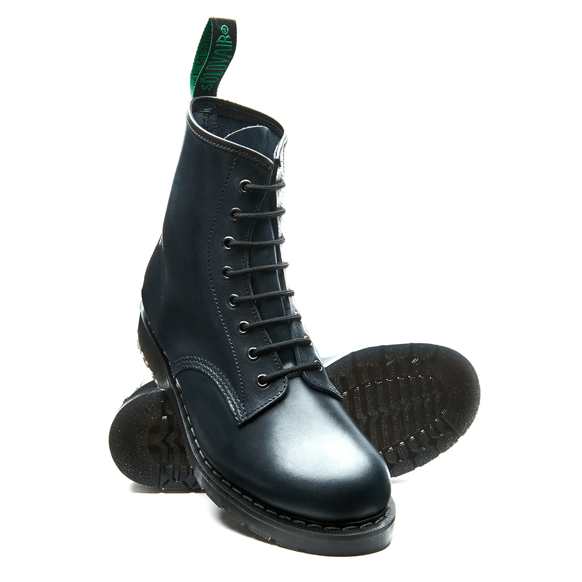 Solovair 8 Eye Derby Boot in Navy Gaucho - Getoutside Shoes