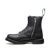Solovair 8 Eye Zip Derby Boot in Black Greasy - Getoutside Shoes