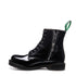 Solovair 8 Eye Zip Derby Boot in Black Hi - Shine - Getoutside Shoes