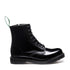 Solovair 8 Eye Zip Derby Boot in Black Hi - Shine - Getoutside Shoes