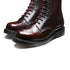 Solovair 8 Eye Zip Derby Boot in Burgundy Rub - Off - Getoutside Shoes