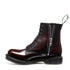 Solovair 8 Eye Zip Derby Boot in Burgundy Rub - Off - Getoutside Shoes