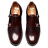 Solovair Double Buckle Monk in Burgundy Rub - Off - Getoutside Shoes