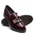 Solovair Tassel Loafer Vegan in Cherry Red Rub-Off - Getoutside Shoes