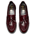Solovair Tassel Loafer Vegan in Cherry Red Rub-Off - Getoutside Shoes