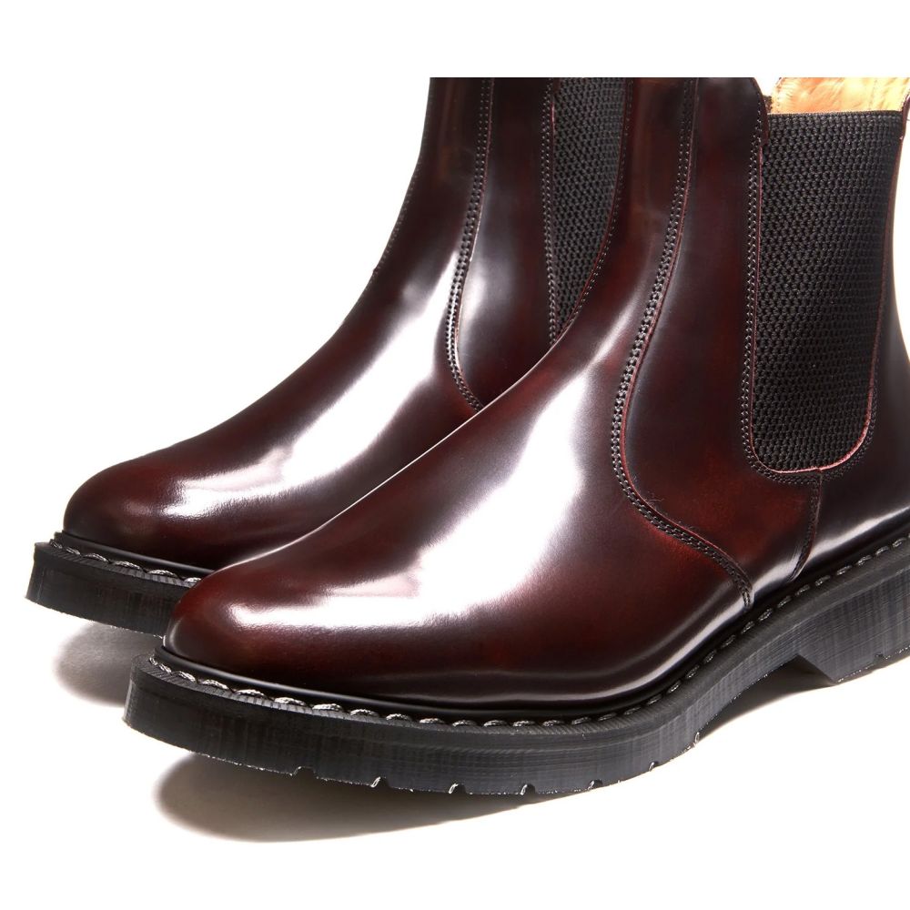 Solovair Dealer Boot in Burgundy Rub-Off