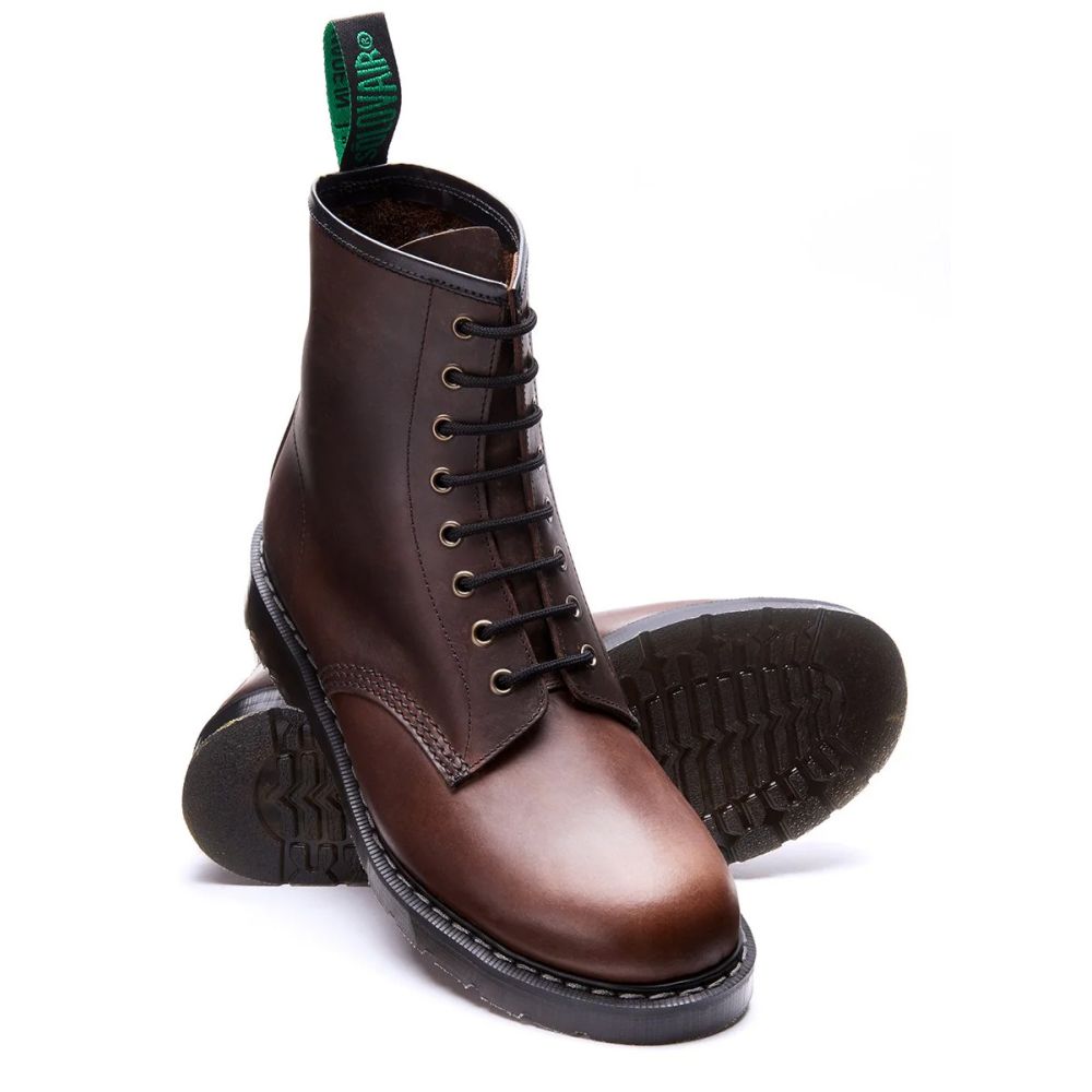 Solovair 8 Eye Derby Boot in Gaucho Crazy Horse