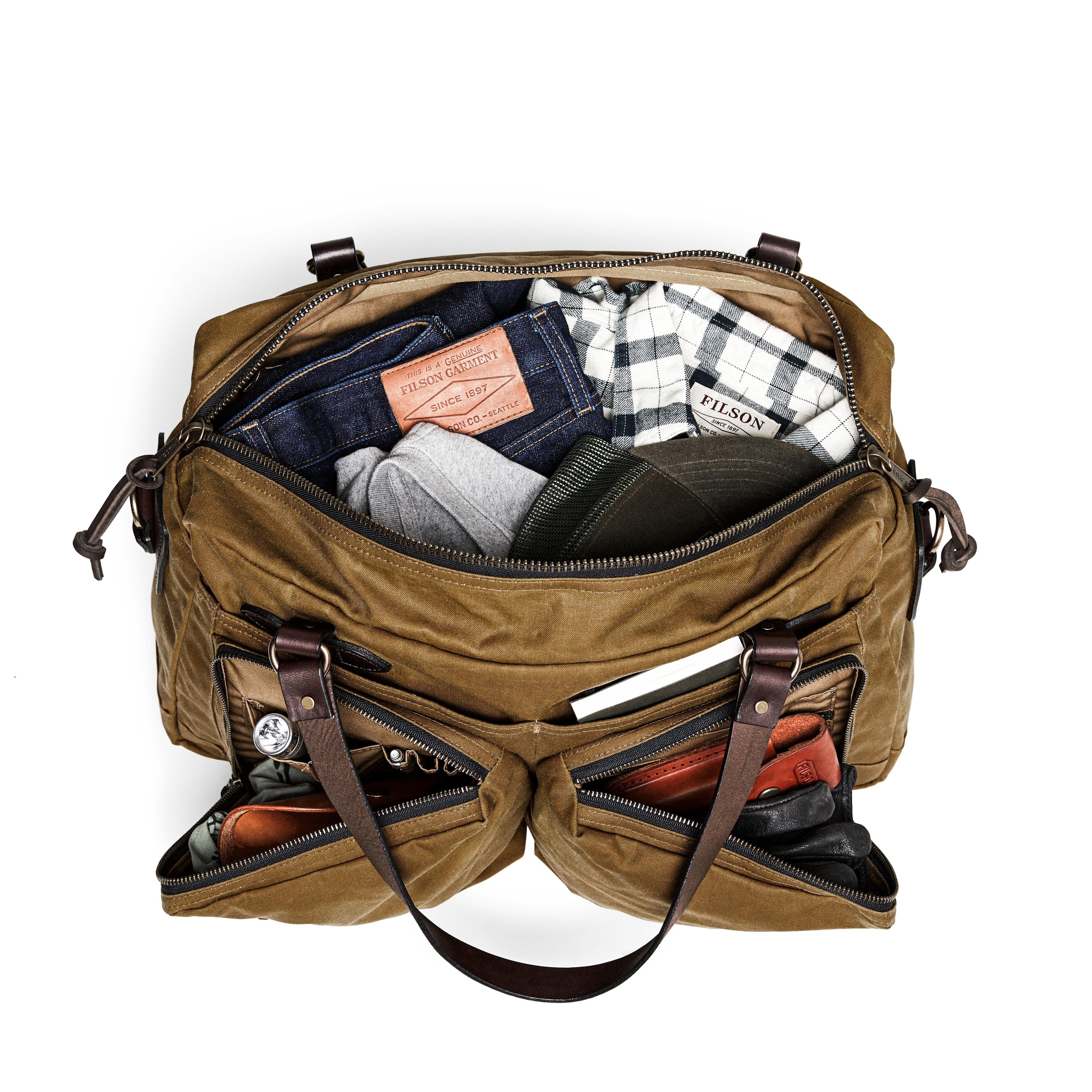 Filson 48 Hour Tin Cloth Duffle Bag in Tan – Te Koop