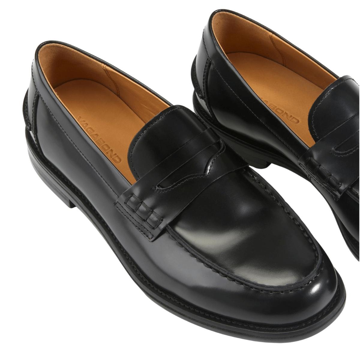 Vagabond Men's Steven Loafers in Black Polished Leather - Getoutside Shoes