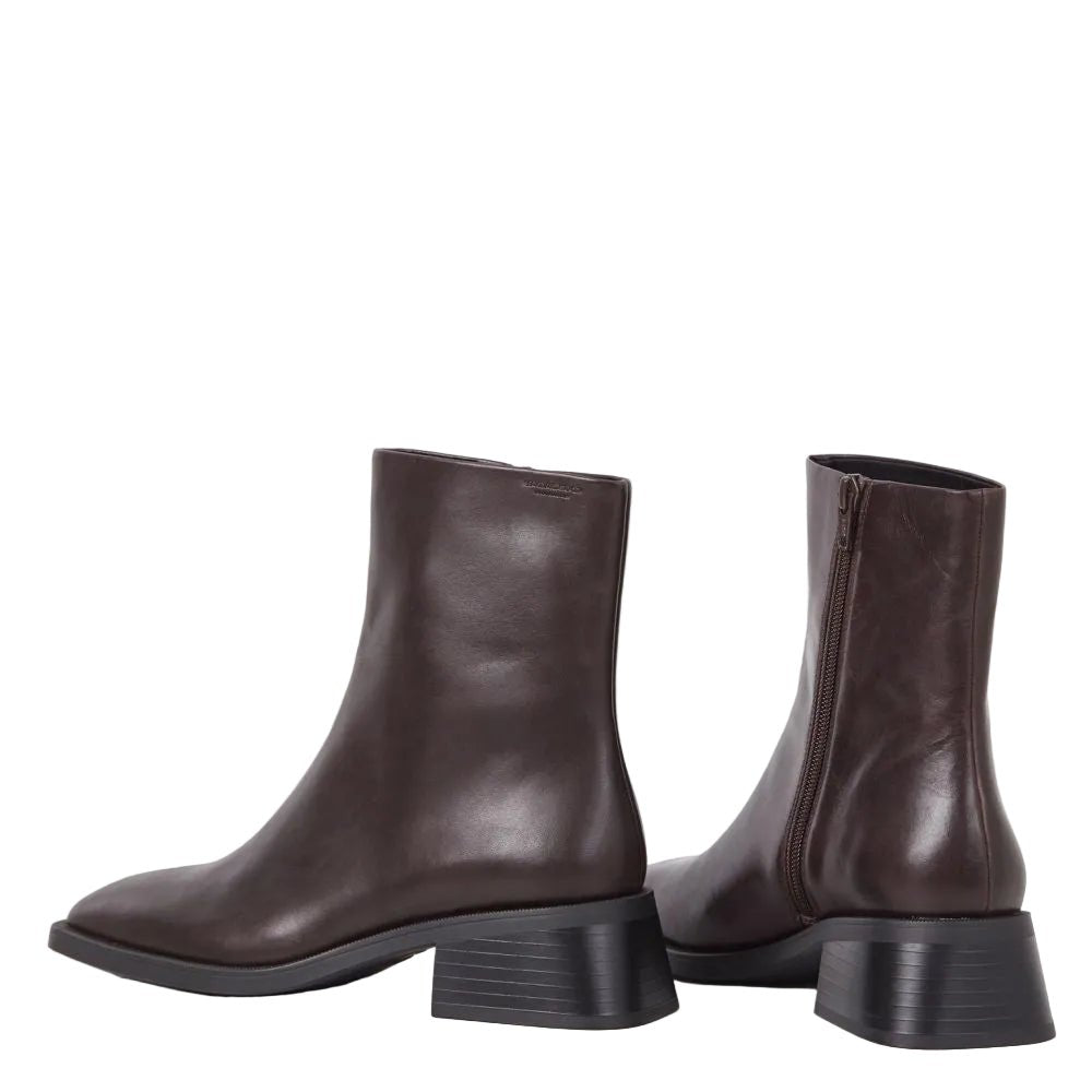 Vagabond Women's Blanca Ankle Boots in Dark Brown Leather - Getoutside Shoes