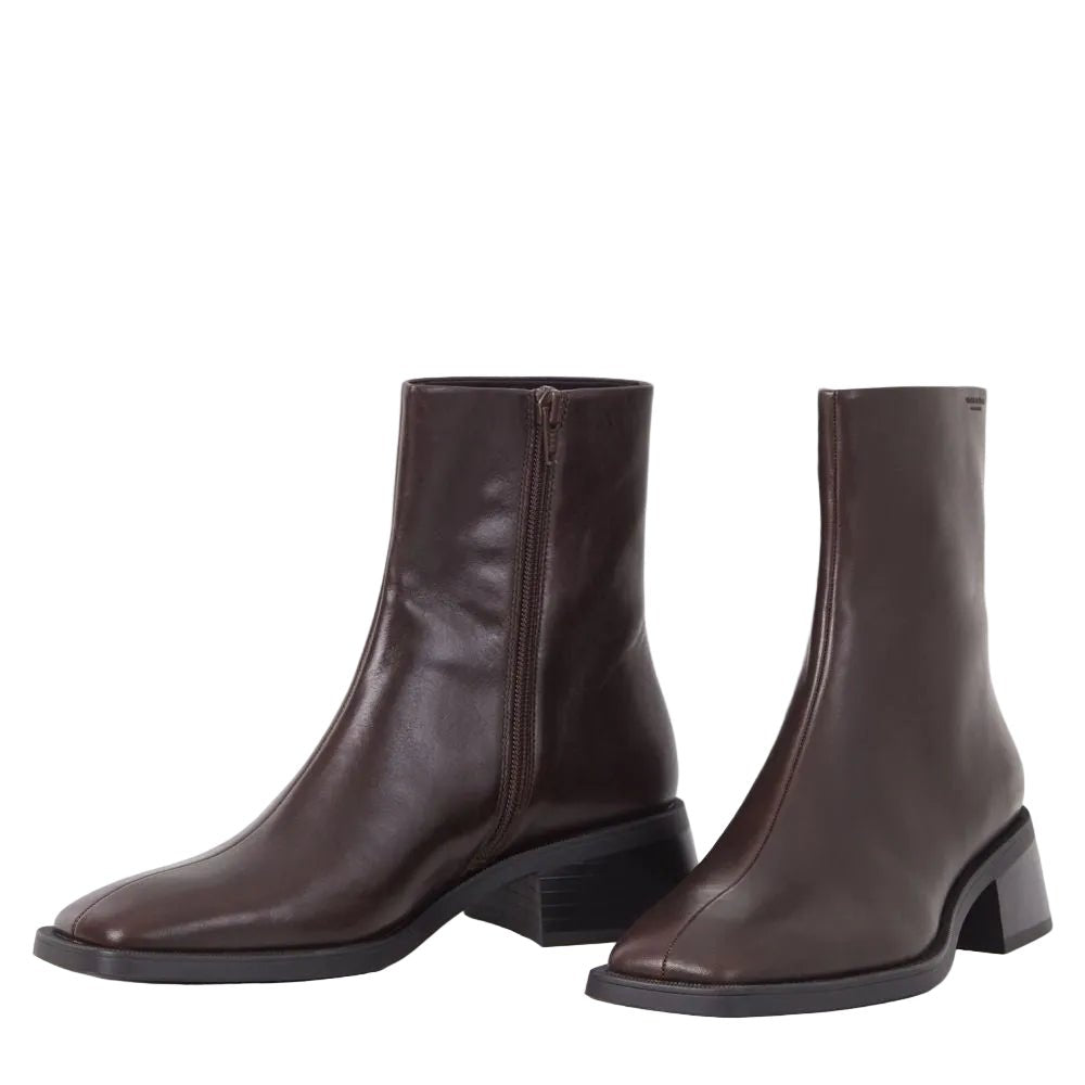 Vagabond Women's Blanca Ankle Boots in Dark Brown Leather - Getoutside Shoes