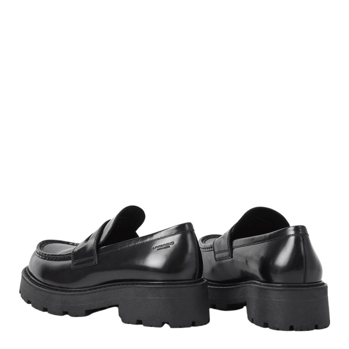 Vagabond Women's Cosmo 2.0 Loafers in Black Polished Leather - Getoutside Shoes