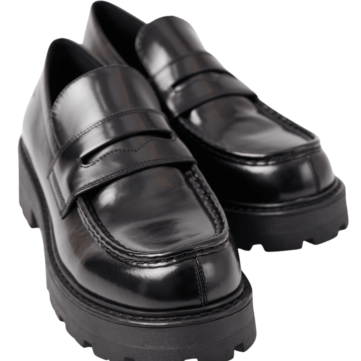 Vagabond Women's Cosmo 2.0 Loafers in Black Polished Leather - Getoutside Shoes