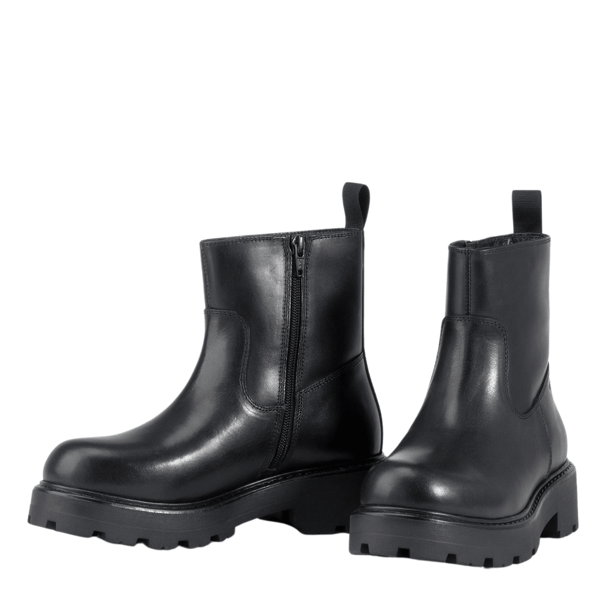 Vagabond Women's Cosmo 2.0 Zip Boots in Black Leather - Getoutside Shoes