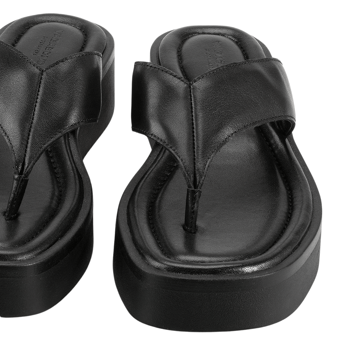 Vagabond Women's Danya Flip-Flop in Black Leather - Getoutside Shoes