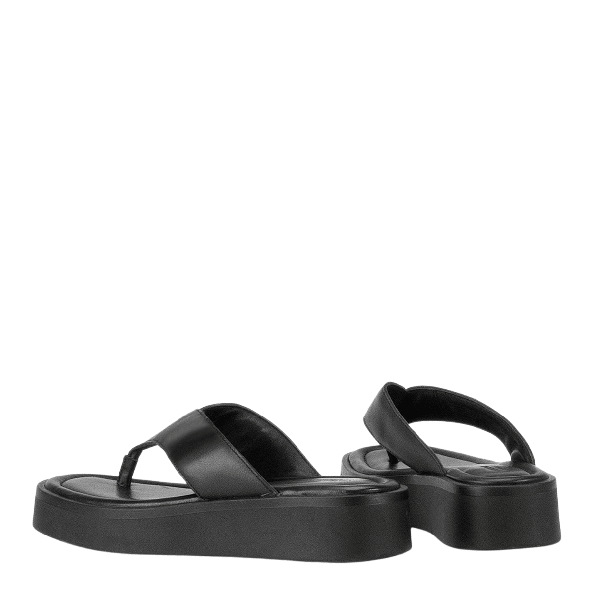 Vagabond Women's Danya Flip-Flop in Black Leather - Getoutside Shoes