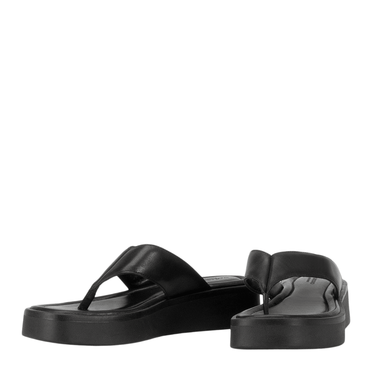 Vagabond Women's Danya Flip-Flop in Black Leather - Getoutside Shoes