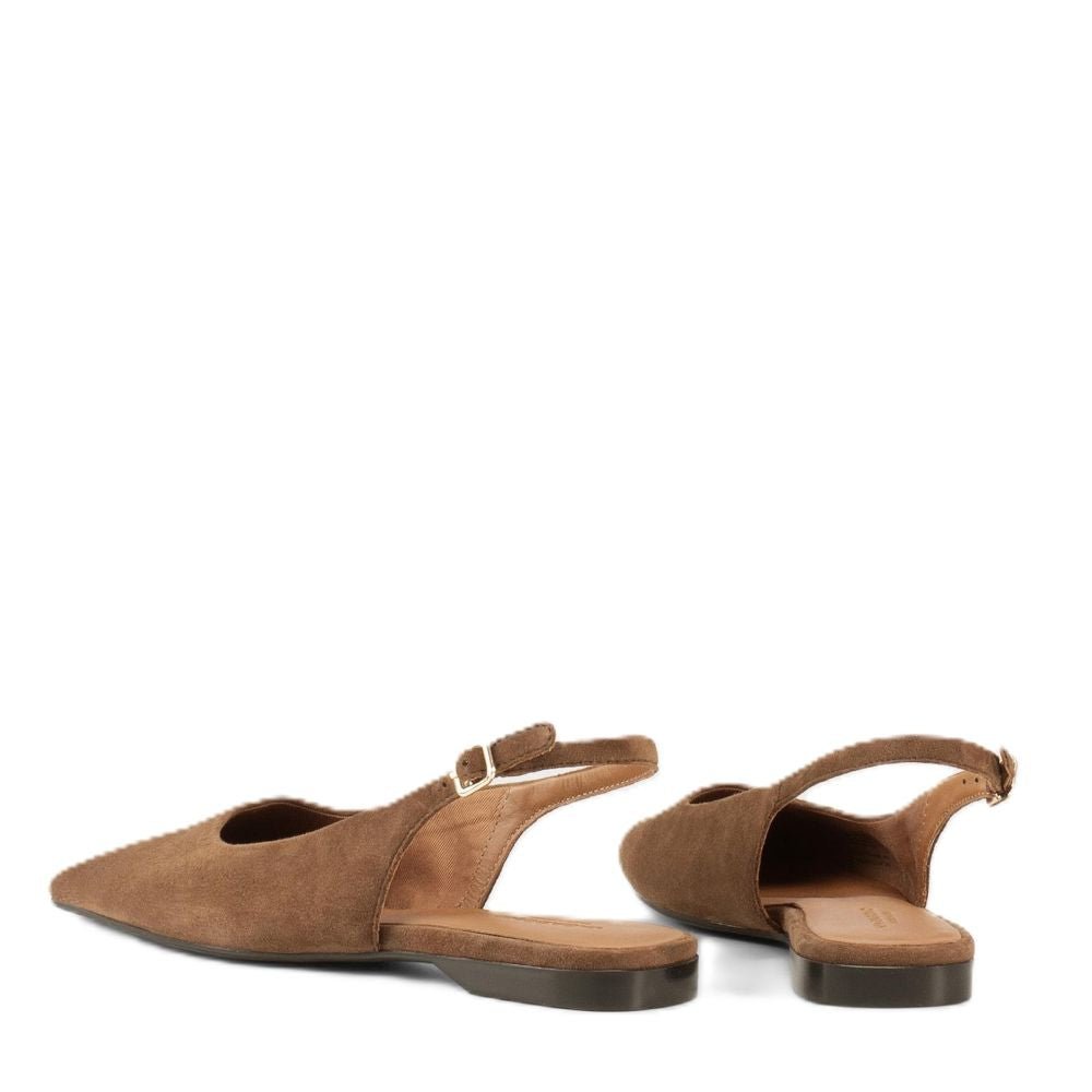 Vagabond Women's Delia Ballet Flats in Brown Suede - Getoutside Shoes