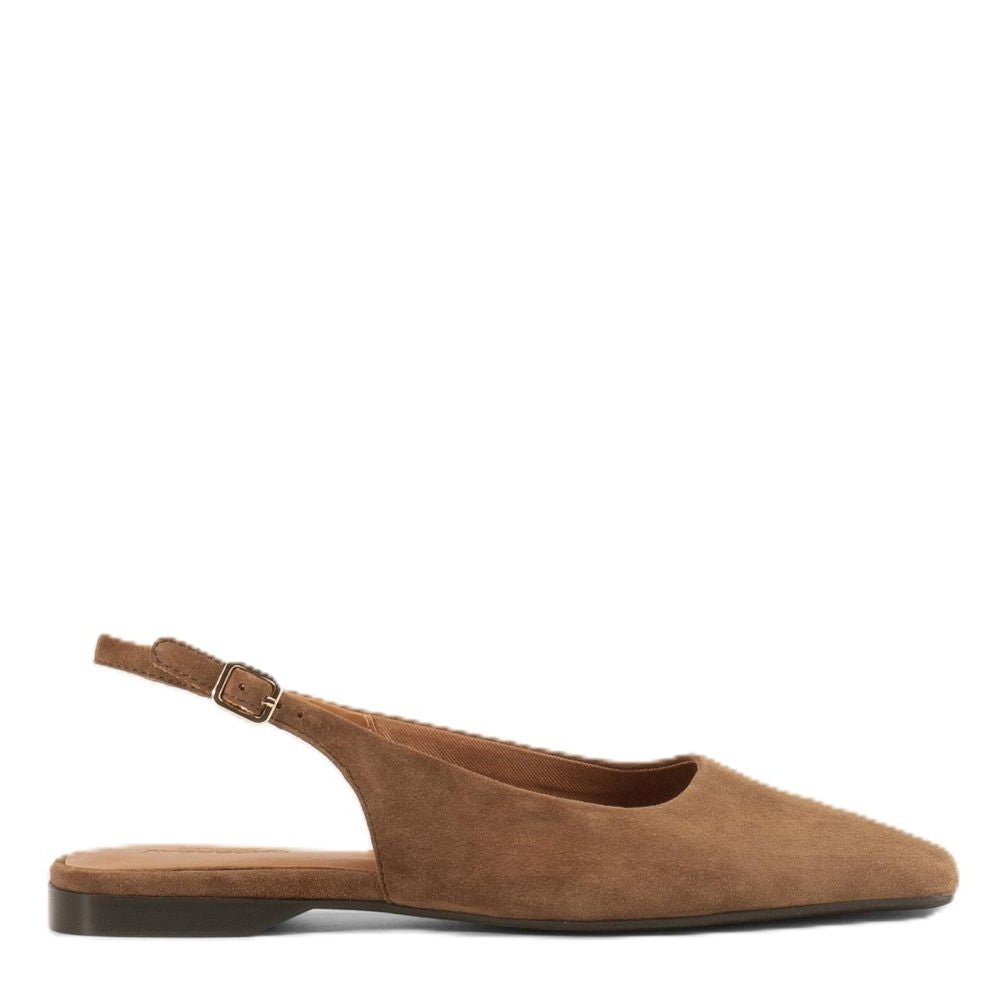Vagabond Women's Delia Ballet Flats in Brown Suede - Getoutside Shoes