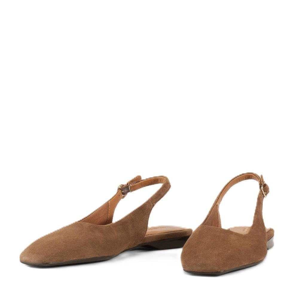 Vagabond Women's Delia Ballet Flats in Brown Suede - Getoutside Shoes