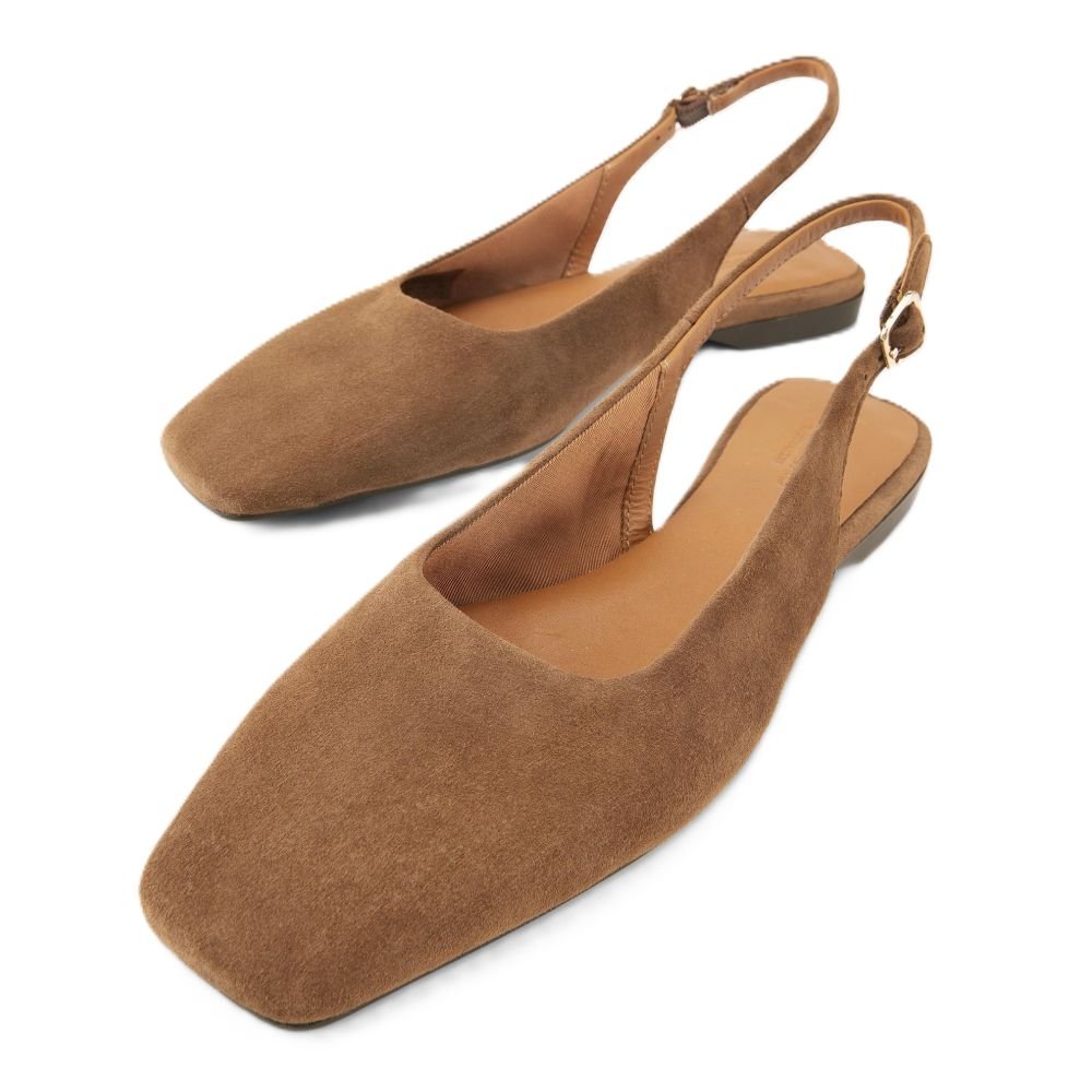 Vagabond Women's Delia Ballet Flats in Brown Suede - Getoutside Shoes
