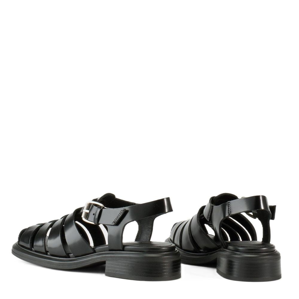 Vagabond Women's Ellis Sandals in Black Leather - Getoutside Shoes