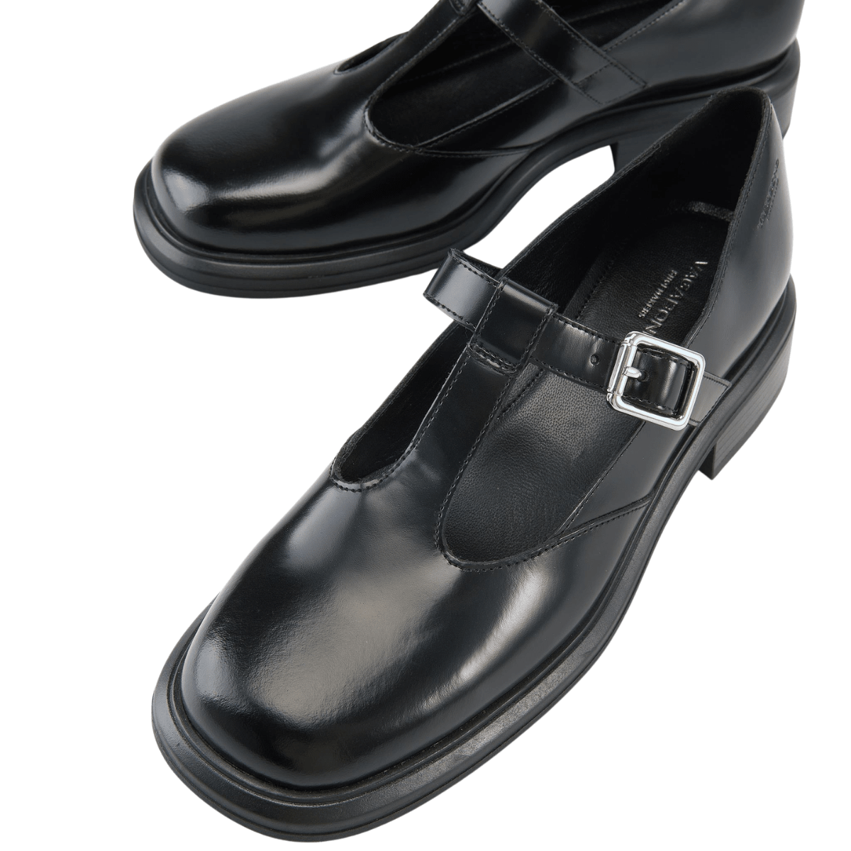 Vagabond Women's Ellis Shoes in Black Polished Leather - Getoutside Shoes