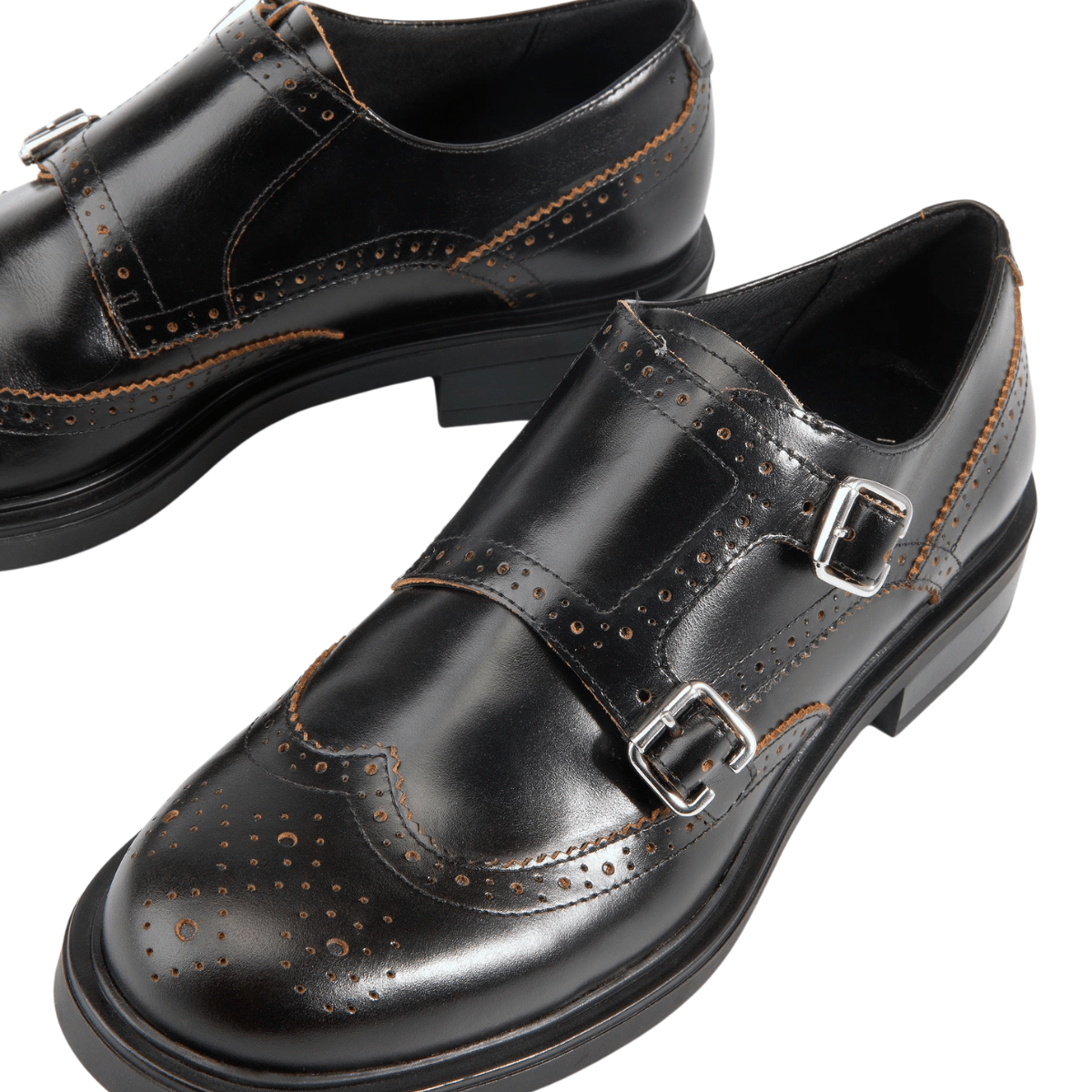 Vagabond Women's Freya Shoes in Black Contrast Edges - Getoutside Shoes