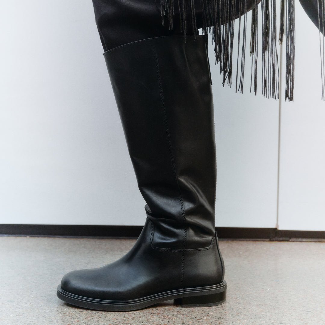Vagabond Women's Freya Tall Boots in Black Leather - Getoutside Shoes