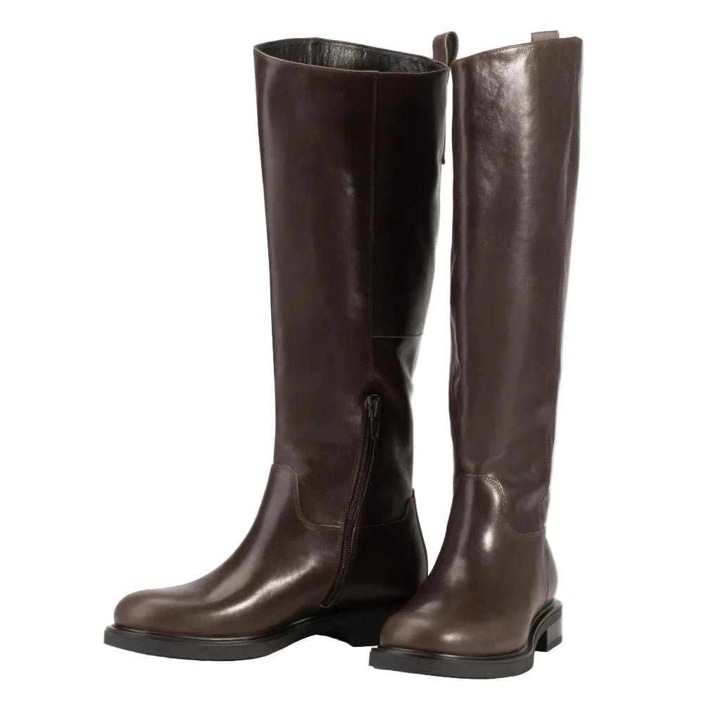 Vagabond Women's Freya Tall Boots in Dark Brown Leather - Getoutside Shoes