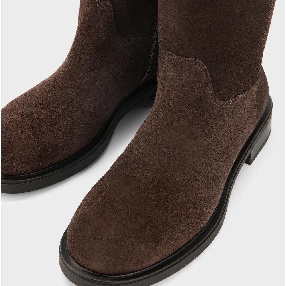 Vagabond Women's Freya Tall Boots in Dark Brown Suede - Getoutside Shoes