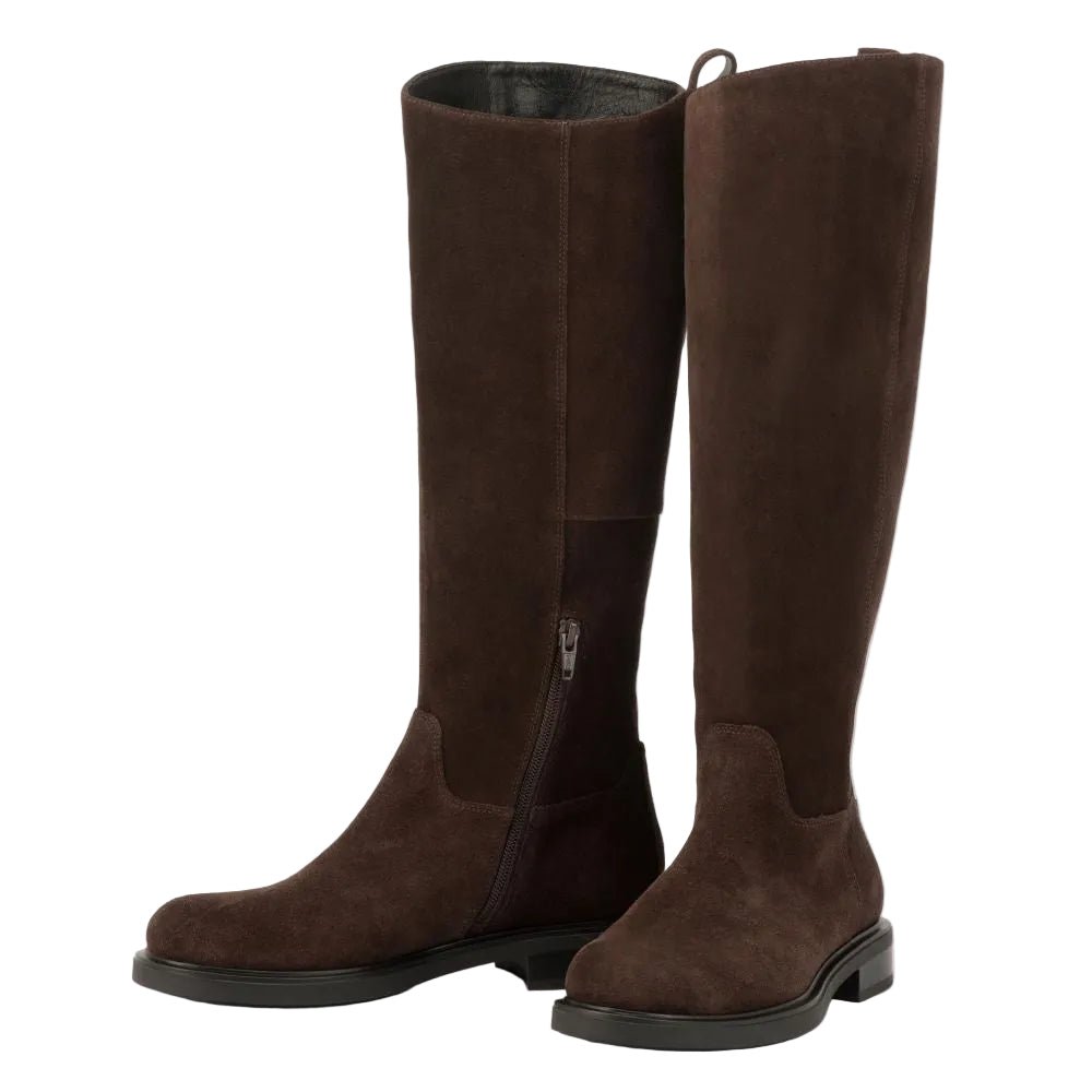 Vagabond Women's Freya Tall Boots in Dark Brown Suede - Getoutside Shoes