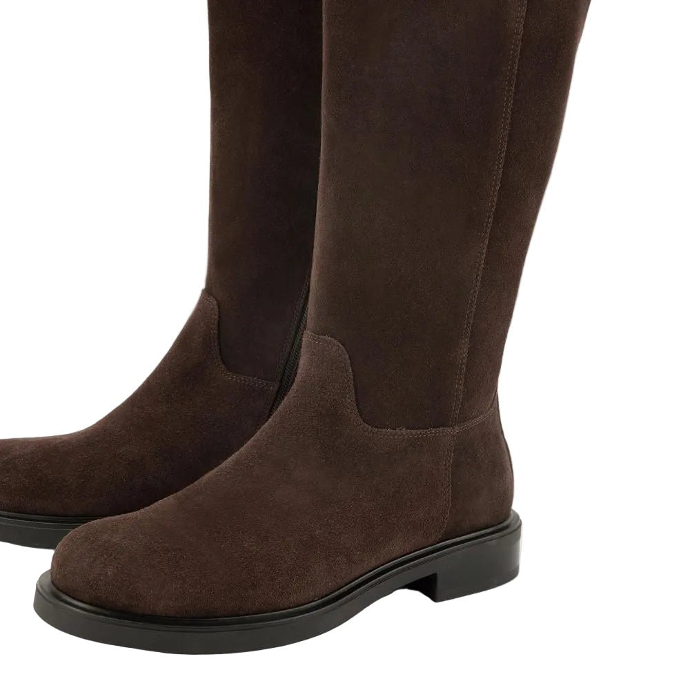 Vagabond Women's Freya Tall Boots in Dark Brown Suede - Getoutside Shoes